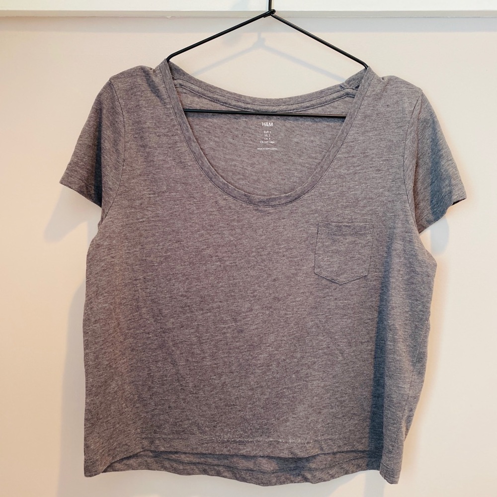 H&M Heather Grey Crop Top